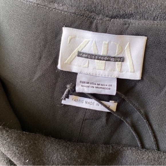 ZARA WOOL HIGH WAISTED MIDI PENCIL SKIRT ELEGANT CHIC Black M - Picture 10 of 15